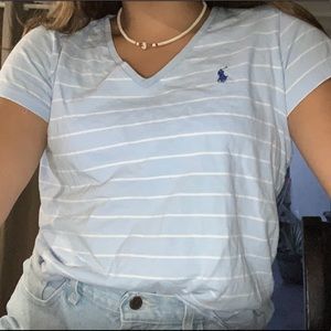 polo Ralph lauren blue striped t shirt💫